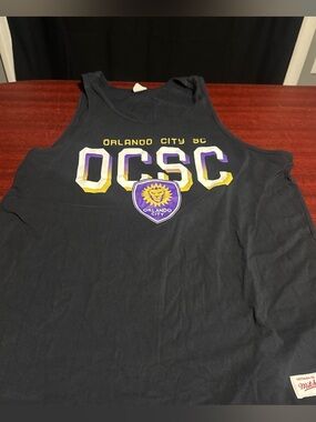 2xl Mitchell And Ness Black Orlando City Sun Tank Top